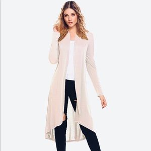 Express long open front lightweight drape duster